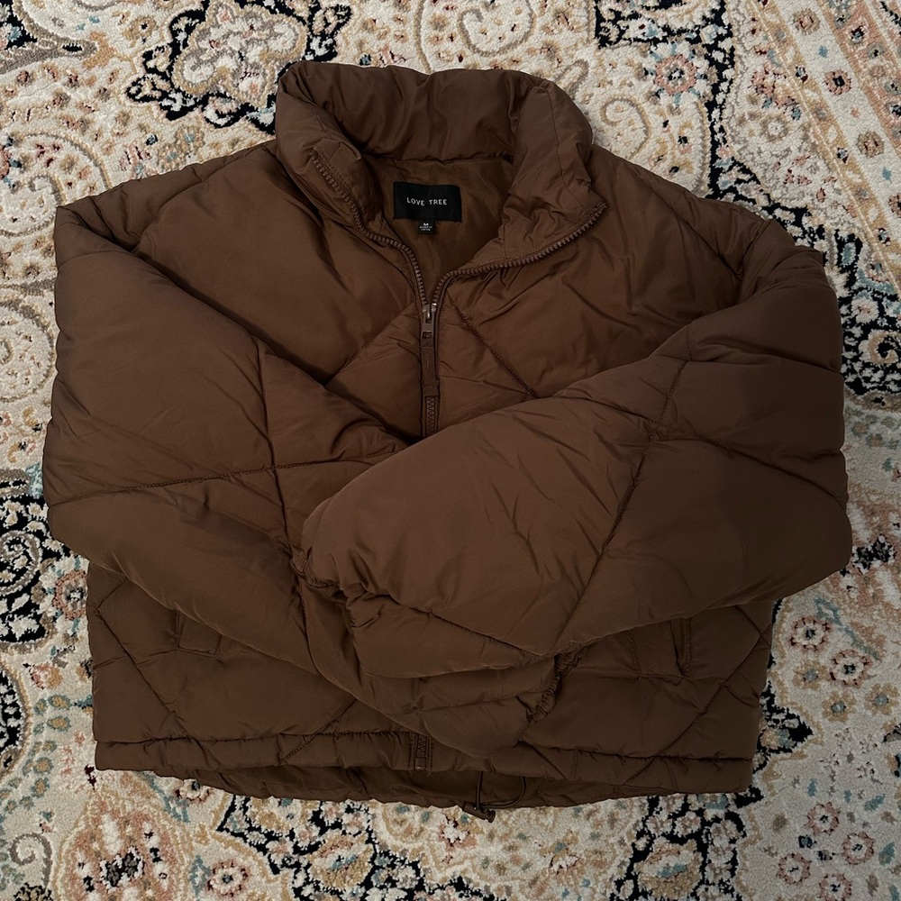 Brown Puffer Jacket - image 3